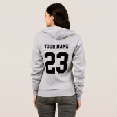 Gepersonaliseerde Ringette Girl Ringette speler Gi Hoodie (Achterkant volledig)