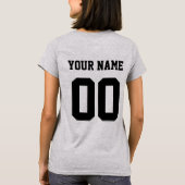 Gepersonaliseerde Ringette Girl Ringette speler Gi T-shirt (Achterkant)