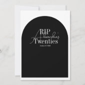 Gepersonaliseerde RIP 20s 30e verjaardagsfeestje Kaart (Achterkant)