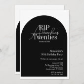 Gepersonaliseerde RIP 20s 30e verjaardagsfeestje Kaart (Voorkant / Achterkant)