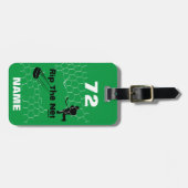 Gepersonaliseerde Rip de Netto groene zwarte Spele Bagagelabel (Voorkant horizontaal)