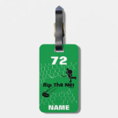 Gepersonaliseerde Rip de Netto groene zwarte Spele Bagagelabel (Achterkant verticaal)