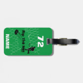 Gepersonaliseerde Rip de Netto groene zwarte Spele Bagagelabel (Achterkant horizontaal)