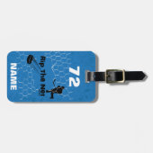 Gepersonaliseerde Rip het Netto blauwe Speler van Bagagelabel (Voorkant horizontaal)