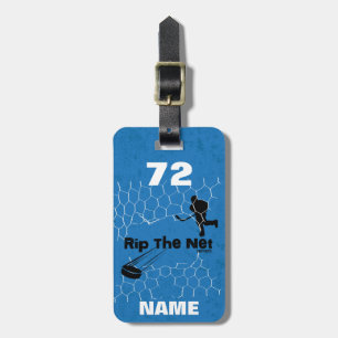 Gepersonaliseerde Rip het Netto blauwe Speler van Bagagelabel
