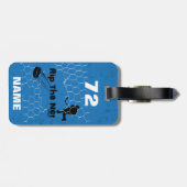 Gepersonaliseerde Rip het Netto blauwe Speler van Bagagelabel (Achterkant horizontaal)