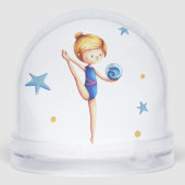 Gepersonaliseerde ritmische gymnast sneeuwbol (Achterkant)