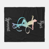 Gepersonaliseerde ritmische gymnastiek Rainbow Gym Fleece Deken (Voorkant (Horizontaal))