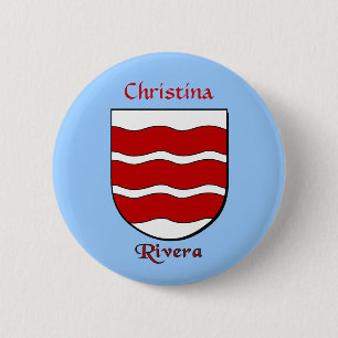 Gepersonaliseerde Rivera Historisch Schild Ronde Button 5,7 Cm