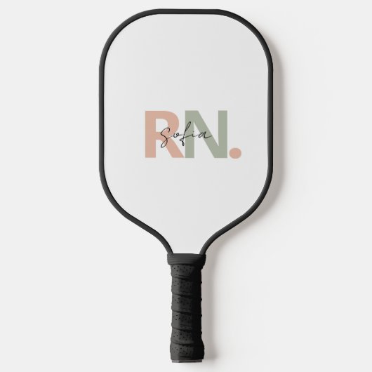 gepersonaliseerde RN Geregistreerde zurnaam kallig Pickleball Paddle (Voorkant)