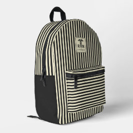Gepersonaliseerde RN Modern en Elegant Stripes Pat Bedrukte Rugzak