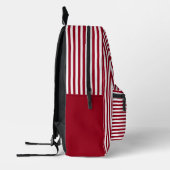 Gepersonaliseerde RN Modern en Elegant Stripes Pat Bedrukte Rugzak (Links)