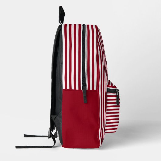 Gepersonaliseerde RN Modern en Elegant Stripes Pat Bedrukte Rugzak (Links)
