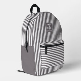 Gepersonaliseerde RN Modern en Elegant Stripes Pat Bedrukte Rugzak