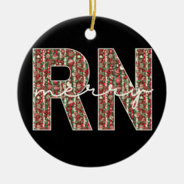 Gepersonaliseerde RN Nurse Eerste Jaar Kerst Keeps Keramisch Ornament