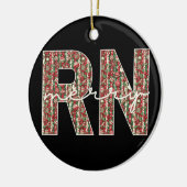 Gepersonaliseerde RN Nurse Eerste Jaar Kerst Keeps Keramisch Ornament (Links)