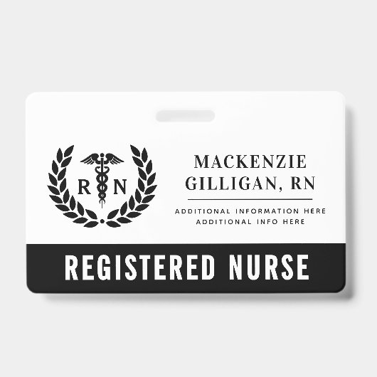 Gepersonaliseerde RN Nursing School Afstuderen Ele Badge (Voorzijde)