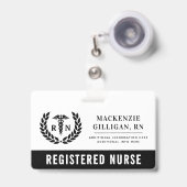 Gepersonaliseerde RN Nursing School Afstuderen Ele Badge (Voorzijde met uittrekbare clip)