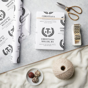 Gepersonaliseerde RN Nursing School Afstuderen Ele Cadeaupapier