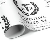 Gepersonaliseerde RN Nursing School Afstuderen Ele Cadeaupapier (Rol Hoek)