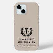 Gepersonaliseerde RN Nursing School Afstuderen Ele Case-Mate iPhone Case (Achterkant)