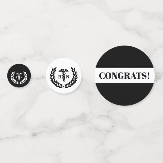 Gepersonaliseerde RN Nursing School Afstuderen Ele Confetti (Achterkanten)