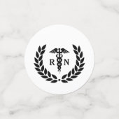 Gepersonaliseerde RN Nursing School Afstuderen Ele Confetti (Kleine voorkant)