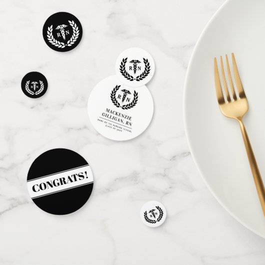 Gepersonaliseerde RN Nursing School Afstuderen Ele Confetti (Groep)