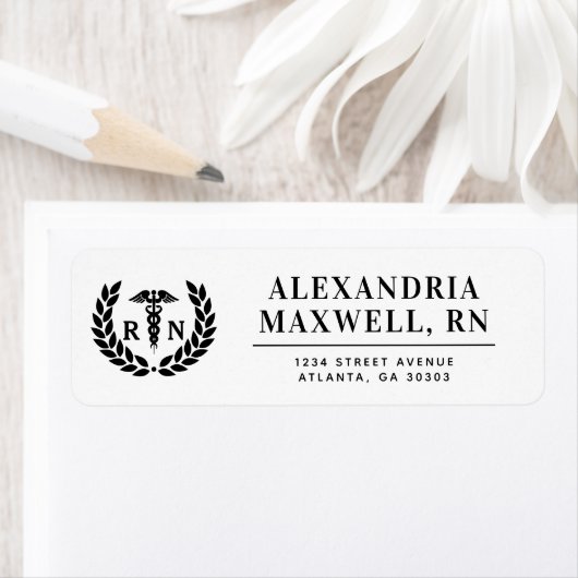 Gepersonaliseerde RN Nursing School Afstuderen Ele Etiket (Insitu)