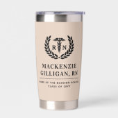 Gepersonaliseerde RN Nursing School Afstuderen Ele Geïsoleerde Drinkbeker (Links)