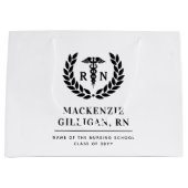 Gepersonaliseerde RN Nursing School Afstuderen Ele Groot Cadeauzakje (Voorkant)
