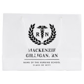 Gepersonaliseerde RN Nursing School Afstuderen Ele Groot Cadeauzakje (Achterkant)
