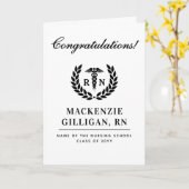 Gepersonaliseerde RN Nursing School Afstuderen Ele Kaart (Gele Bloem)