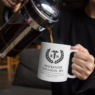 Gepersonaliseerde RN Nursing School Afstuderen Ele Koffiemok