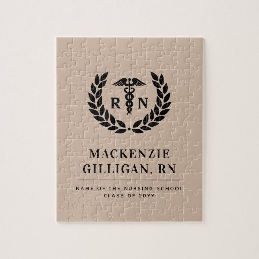 Gepersonaliseerde RN Nursing School Afstuderen Ele Legpuzzel (Verticaal)