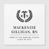 Gepersonaliseerde RN Nursing School Afstuderen Ele Magnetische Uitnodiging (Voorkant)