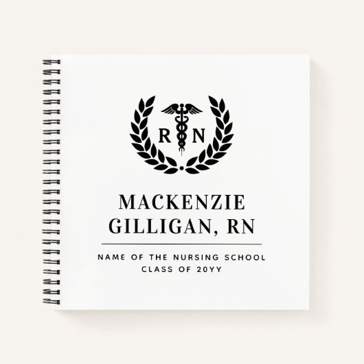 Gepersonaliseerde RN Nursing School Afstuderen Ele Notitieboek (Voorkant)