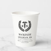 Gepersonaliseerde RN Nursing School Afstuderen Ele Papieren Bekers (Voorkant)