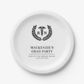 Gepersonaliseerde RN Nursing School Afstuderen Ele Papieren Bordje (Voorkant)