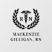 Gepersonaliseerde RN Nursing School Afstuderen Ele Raamsticker (Vel)