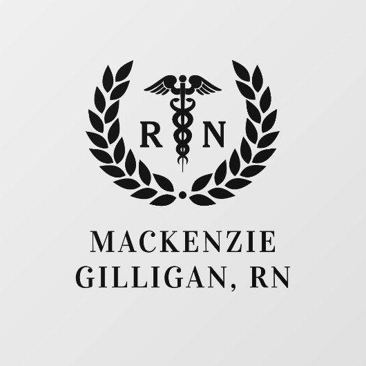 Gepersonaliseerde RN Nursing School Afstuderen Ele Raamsticker (Vel)