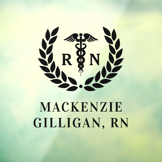 Gepersonaliseerde RN Nursing School Afstuderen Ele Raamsticker (Vel 3)