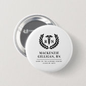 Gepersonaliseerde RN Nursing School Afstuderen Ele Ronde Button 5,7 Cm (Voorkant /achterkant)