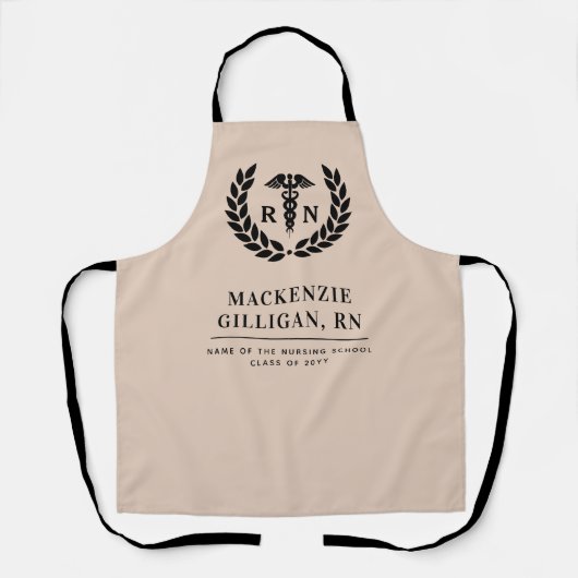 Gepersonaliseerde RN Nursing School Afstuderen Ele Schort (Voorkant)