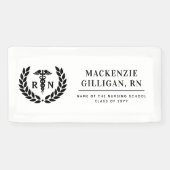 Gepersonaliseerde RN Nursing School Afstuderen Ele Spandoek (Horizontaal)