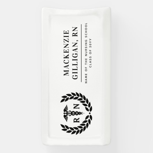 Gepersonaliseerde RN Nursing School Afstuderen Ele Spandoek (Verticaal)