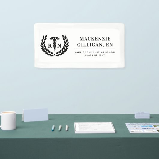 Gepersonaliseerde RN Nursing School Afstuderen Ele Spandoek (Beurs)
