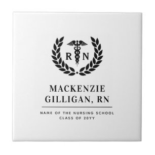 Gepersonaliseerde RN Nursing School Afstuderen Ele Tegeltje