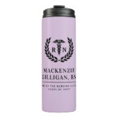 Gepersonaliseerde RN Nursing School Afstuderen Ele Thermosbeker (Voorkant)