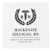 Gepersonaliseerde RN Nursing School Afstuderen Fot Kubus (Voorkant)